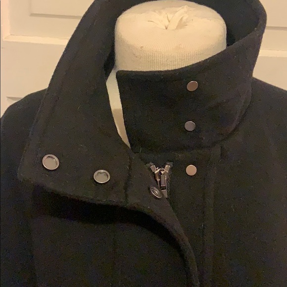 VINCE BLACK OVERSIZED COAT US SMALL - Picture 3 of 12